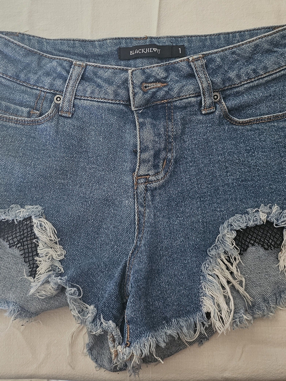 Blackheart Light Blue Denim Jeans with Contrast Stitching